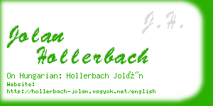 jolan hollerbach business card